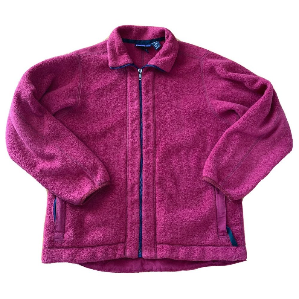 Vintage Patagonia Full Zip Women's Fleece Sweater Size Large Red